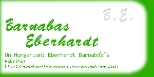 barnabas eberhardt business card